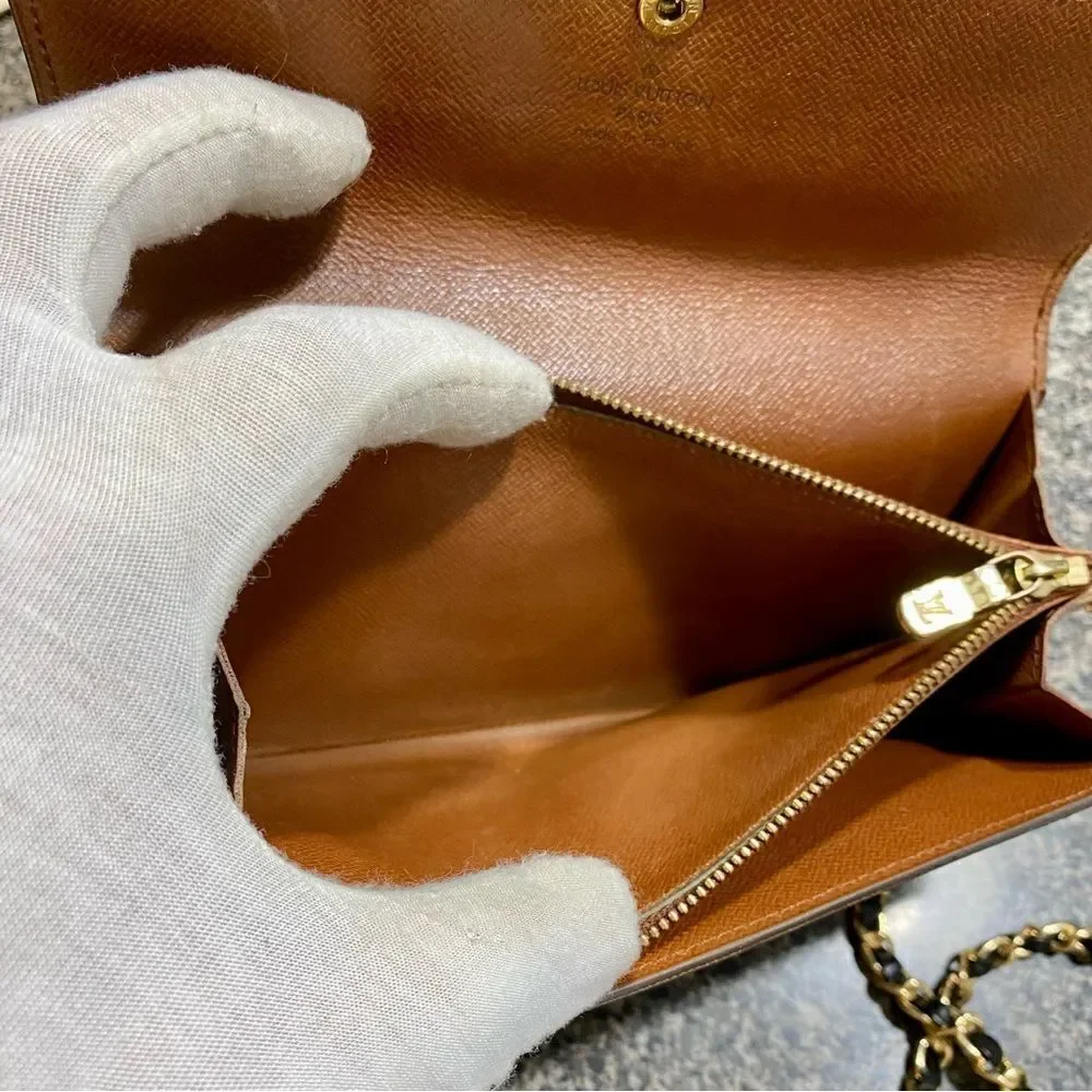 LOUIS VUITTON Monogram Sarah Wallet to Shoulder Bag 💼 W17 - Picture 14 of 14